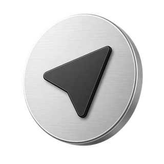 Auf der Kontaktseite platziertes dekoratives 3D-Sendepfeil-Symbol